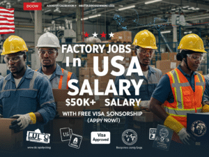 Factory Worker Visa Sponsorship Jobs in the USA Paying Over $50,000 a Year