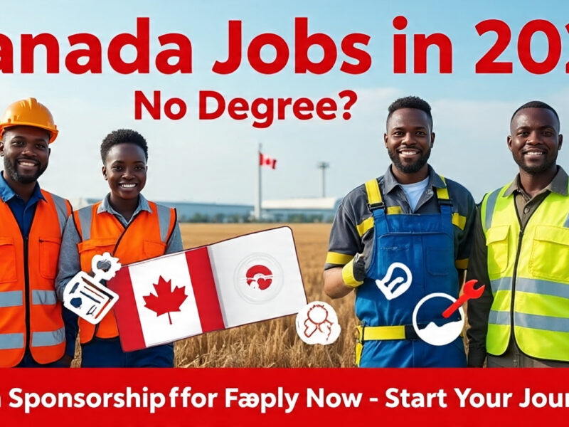 No Degree? No Problem! Canada Jobs with Visa Sponsorship for Foreign Workers in 2025