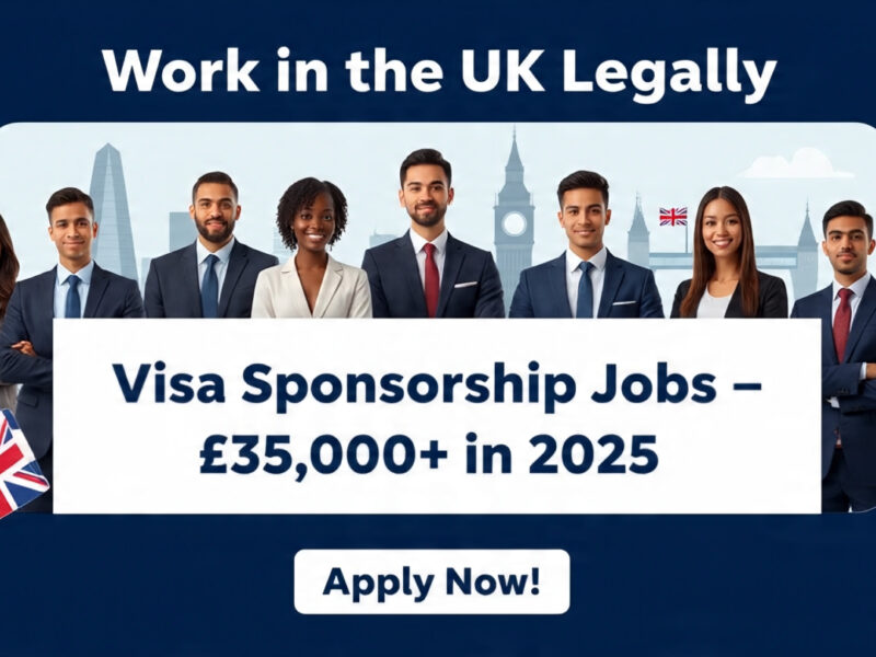 Work in the UK Legally: Visa Sponsorship Jobs Paying £35,000+ in 2025 – Apply Now!