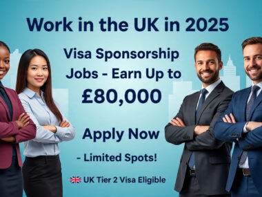 UK Jobs with Visa Sponsorship and Salaries Up to £80,000 in 2025 – Apply Now
