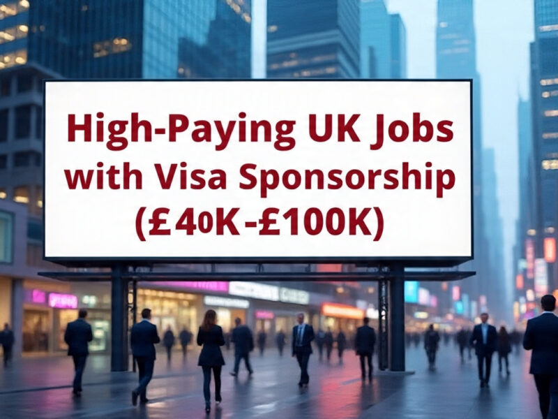 High‑Paying UK Jobs with Visa Sponsorship (£40K–£100K): Best Roles for 2025