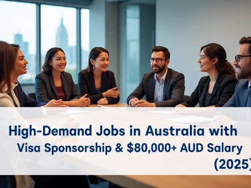 High‑Demand Jobs in Australia with Visa Sponsorship & $80,000+ AUD Salary (2025)